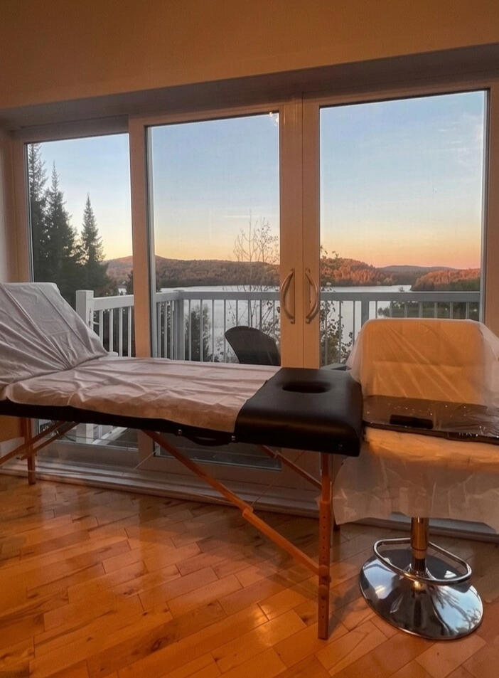 Studio de tatouage privé avec vue sur le lac
